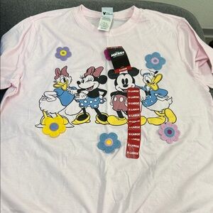 Disney Pink T-Shirt with Mickey & Friends